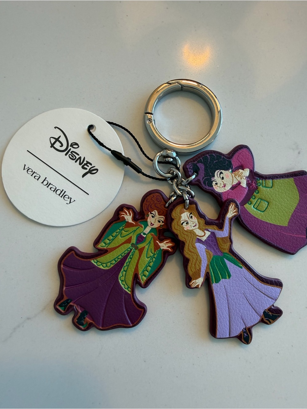Vera Bradley Hocus Pocus Blooms and Brooms Bag Charm Sanderson Sisters